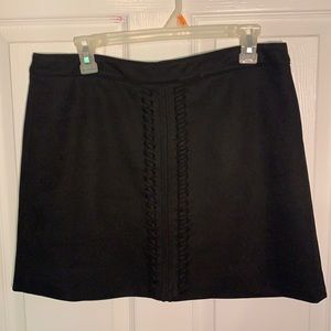 black mini skirt